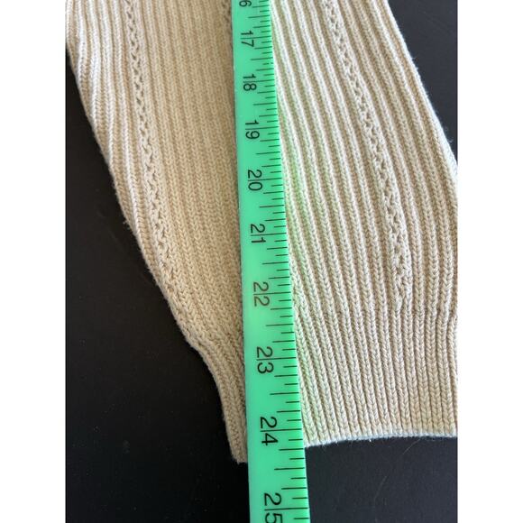 Vintage Chaps Ralph Lauren Cream Sweater Size XL Cable Chunky Knit Fisherman - Picture 8 of 8